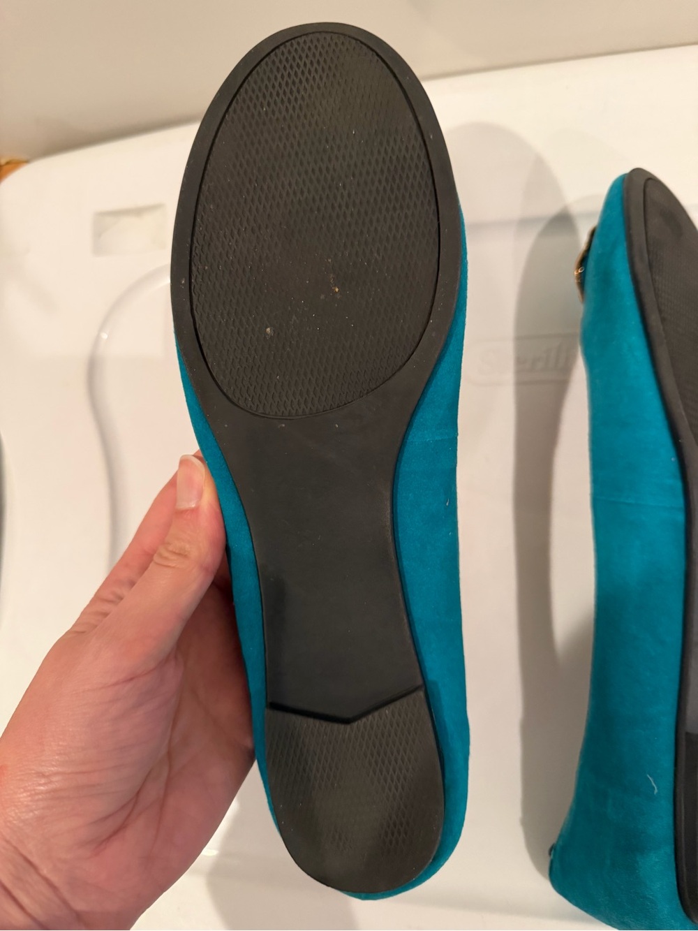 Nine West Women’s Teal Embellished jewel Ballet Flats size 10 - Picture 6 of 6